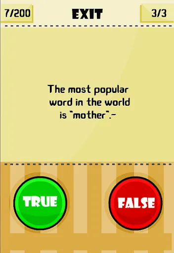 Capturas de tela do True or False
