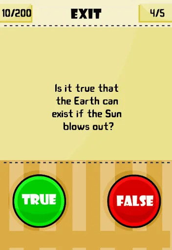 Capturas de tela do True or False