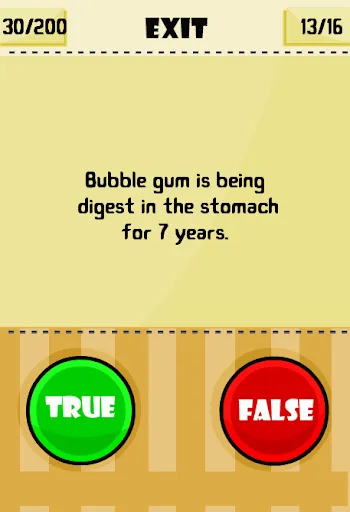 Capturas de tela do True or False