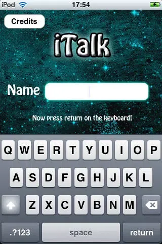 Tangkapan layar iTalk Messenger Lite