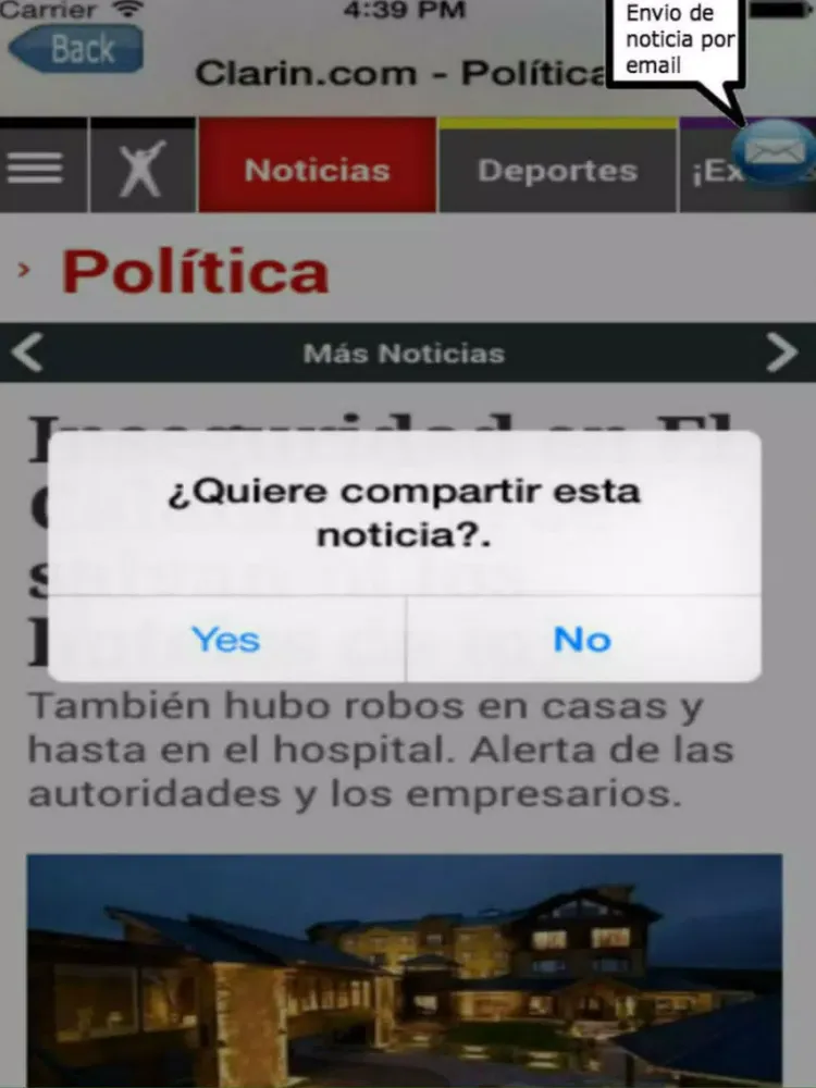 Capturas de tela do Entre Noticias Argentina iPad 