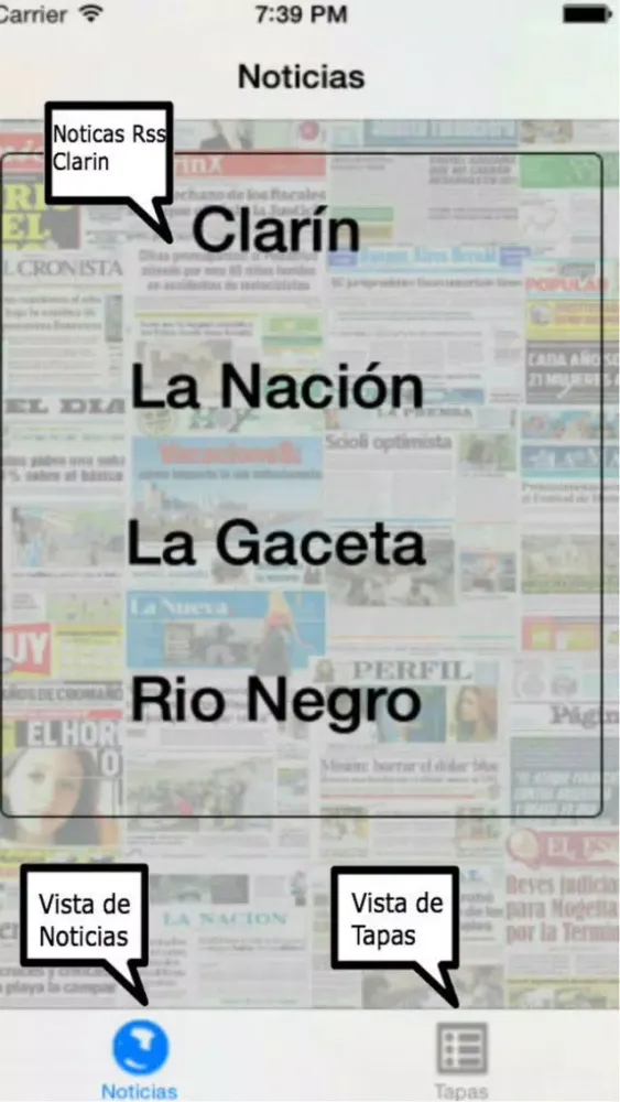 Capturas de tela do Entre Noticias Argentina