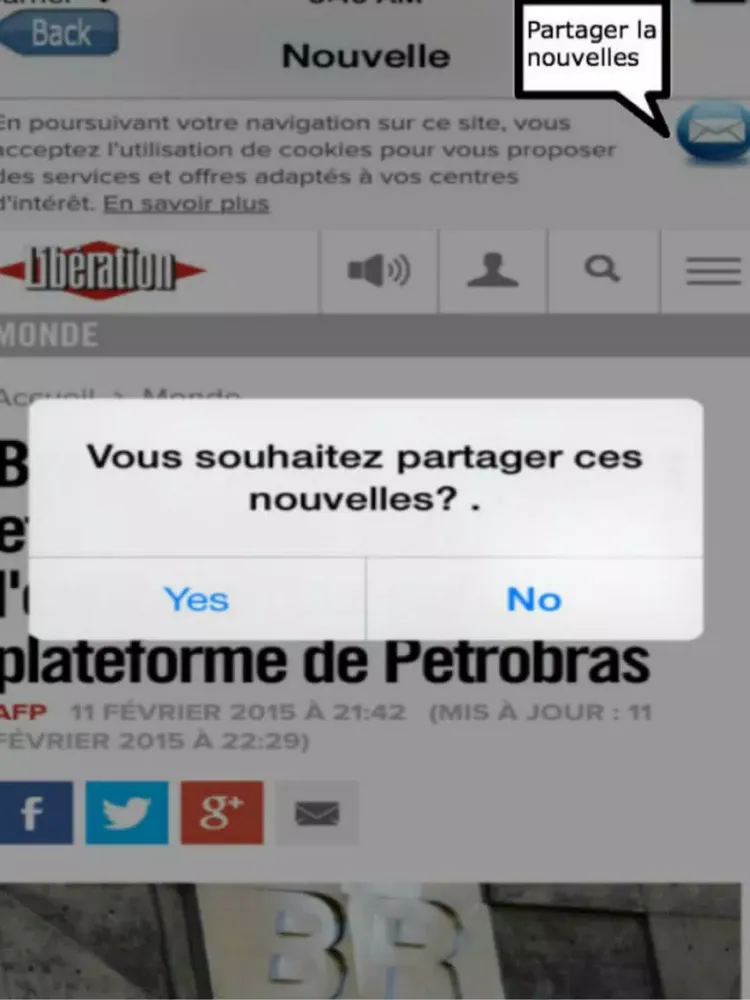 Ảnh chụp màn hình của Nouvelles de France iPad 