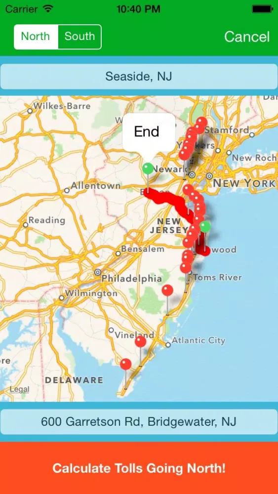 Captures d'écran de NJ Toll
