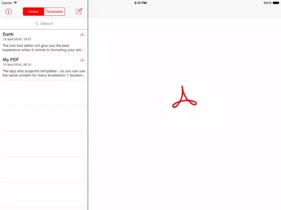 PDF Writer (PDF Rich Editor) iPad  Screenshots