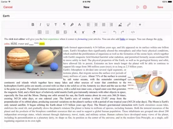 PDF Writer (PDF Rich Editor) iPad  Screenshots