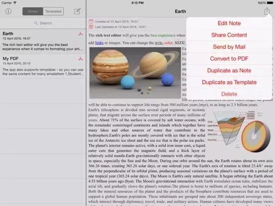 PDF Writer (PDF Rich Editor) iPad  Screenshots