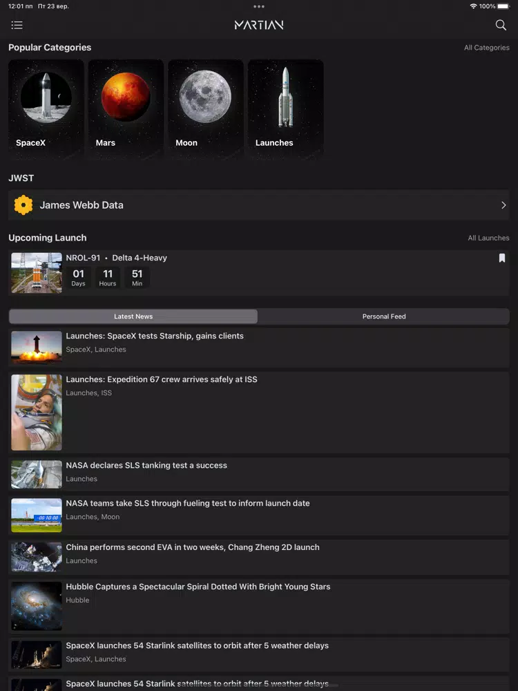 صور Martian: Space Launch Schedule iPad 