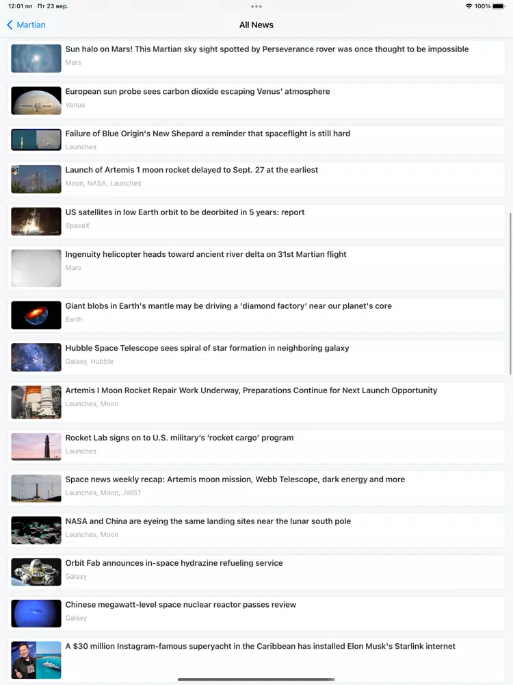 صور Martian: Space Launch Schedule iPad 