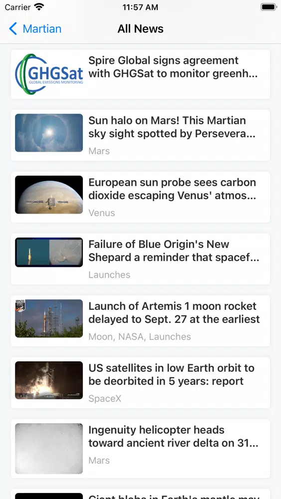 صور Martian: Space Launch Schedule
