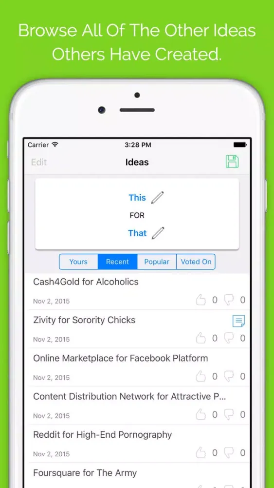 Скриншоты This For That - Startup Idea Generator