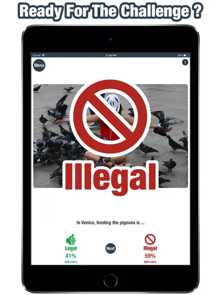 Weird Laws Challenge iPad  Screenshots