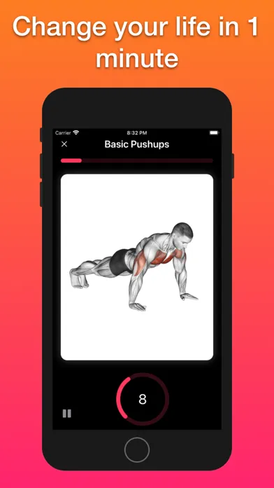 1 Minute Fitness: Home Workout स्क्रीनशॉट