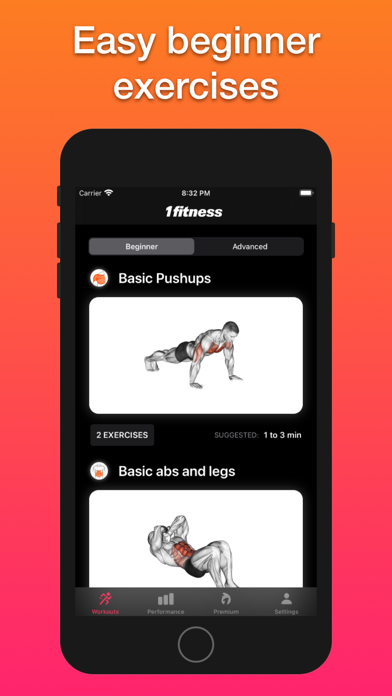 Tangkapan skrin 1 Minute Fitness: Home Workout