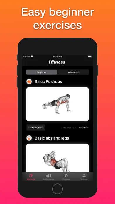 1 Minute Fitness: Home Workout स्क्रीनशॉट