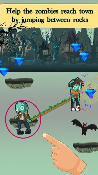 Zombies vs Bats - Rock Climbing Game স্ক্রিনশট