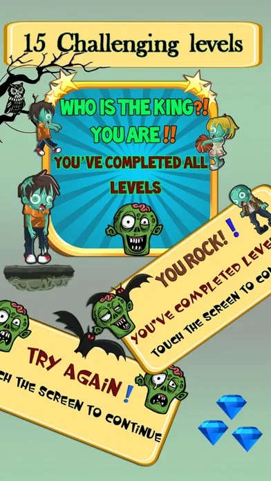 Zombies vs Bats - Rock Climbing Game স্ক্রিনশট
