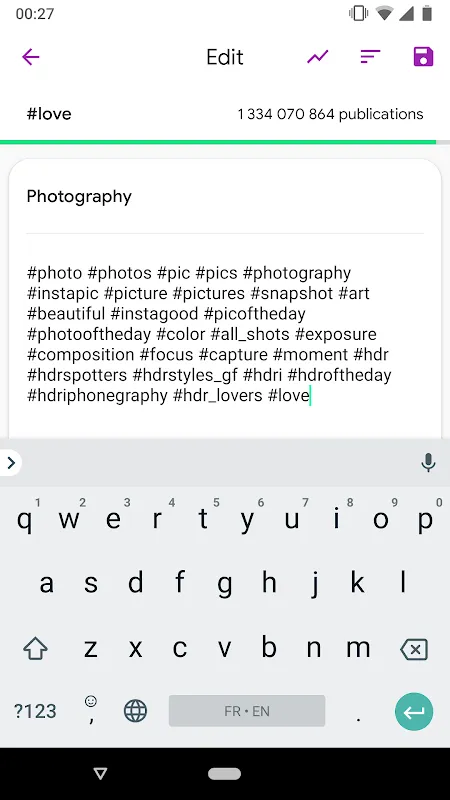 Hashtagify應用截圖