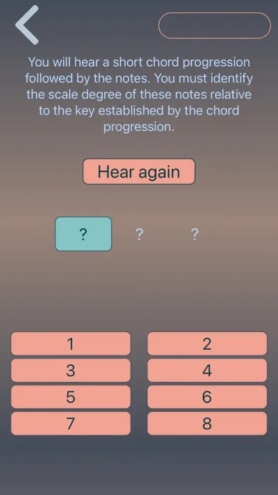 ภาพหน้าจอของ Ear training: notes and chords