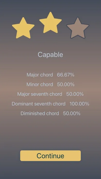 ภาพหน้าจอของ Ear training: notes and chords