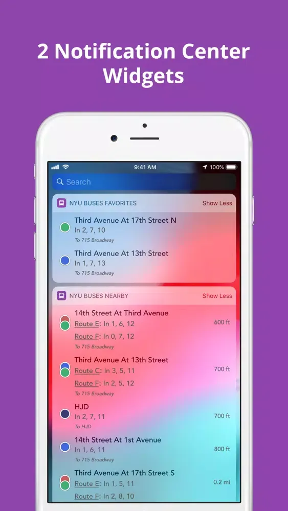 Tangkapan skrin NYU Buses