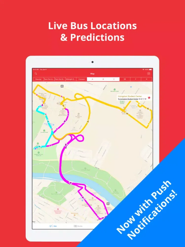 Rutgers Buses iPad  Ekran Görüntüleri