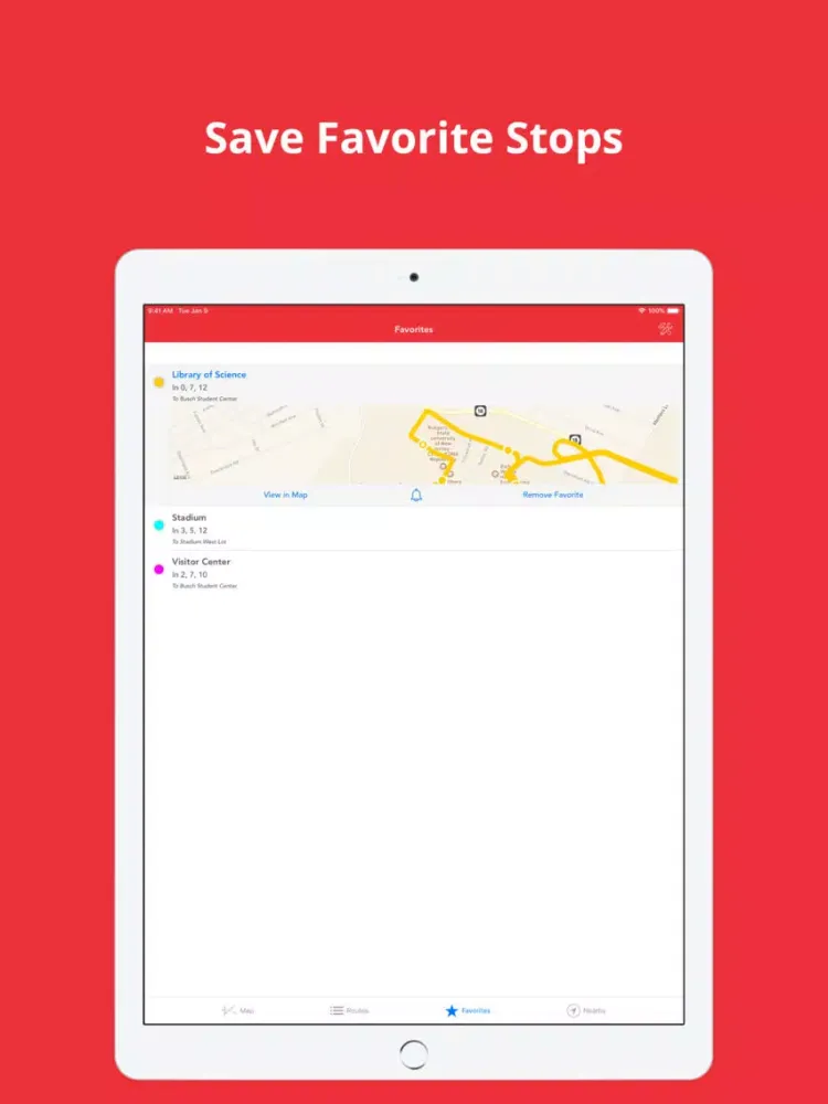 Rutgers Buses iPad  Ekran Görüntüleri