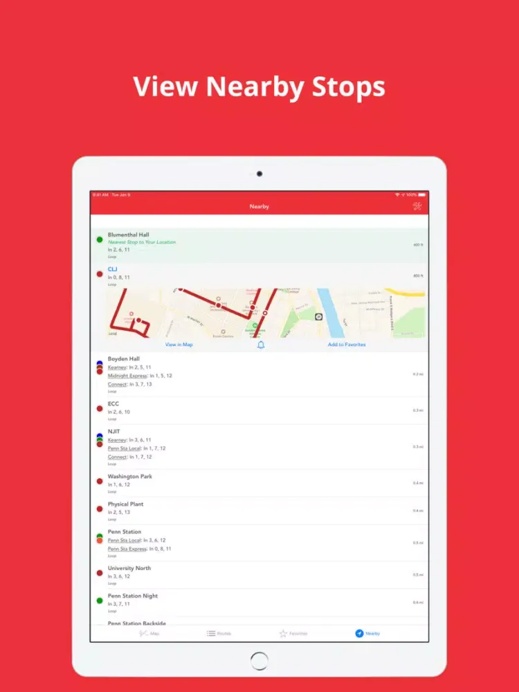 Rutgers Buses iPad  Ekran Görüntüleri