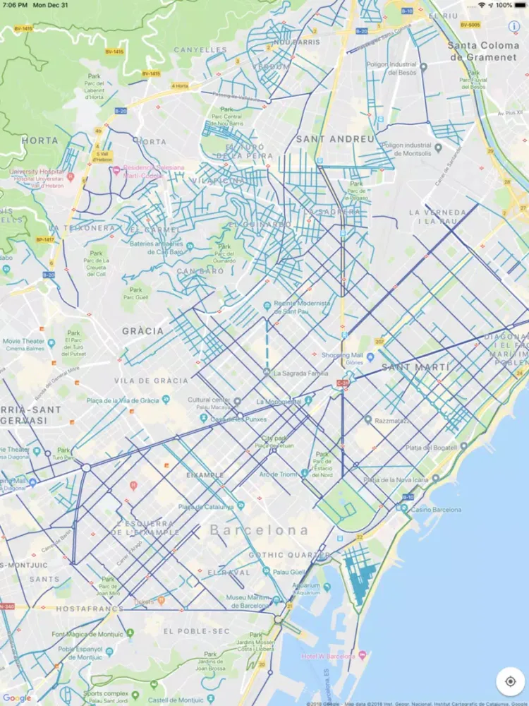 Capturas de tela do Bike Lanes Barcelona iPad 