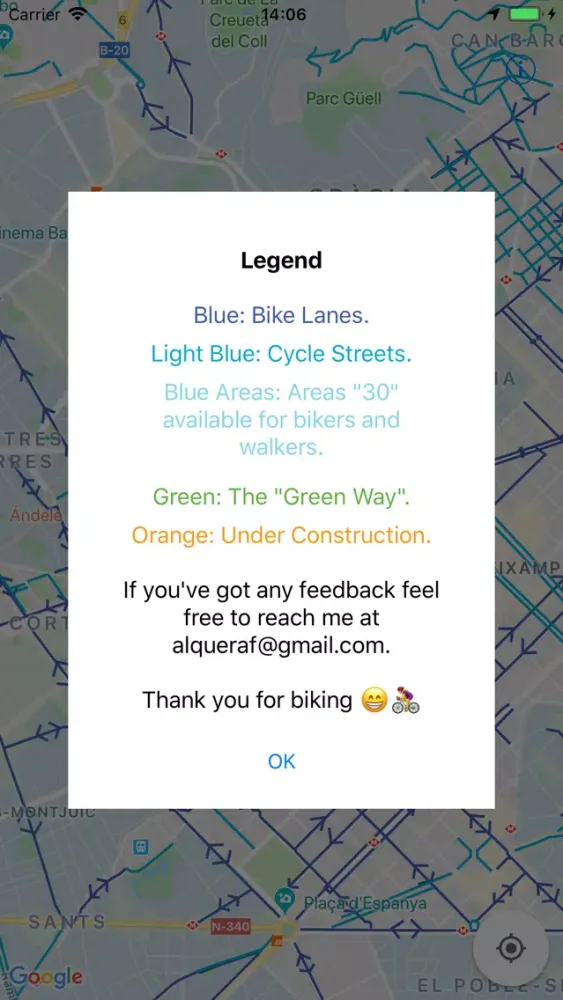 Capturas de tela do Bike Lanes Barcelona