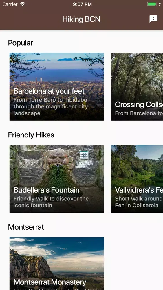 Hiking Barcelona سکرین شاٹس