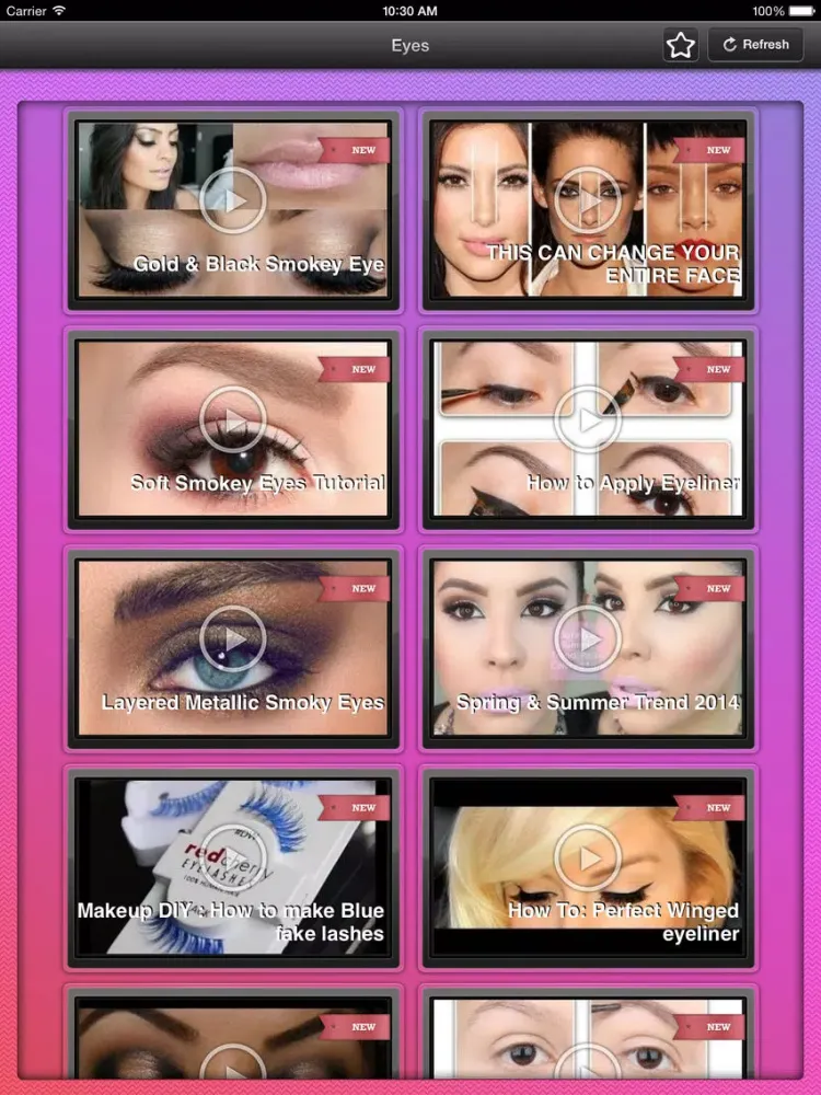 Beautiful eyes: Free video tutorials, tips and cases makeup eye for girls iPad स्क्रीनशॉट