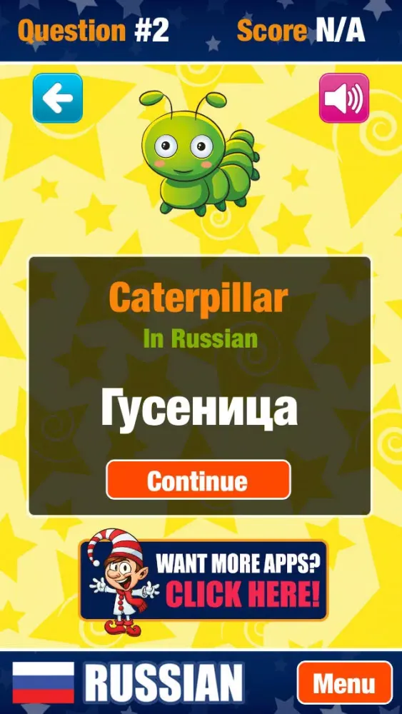 Tangkapan skrin Learn Russian Game