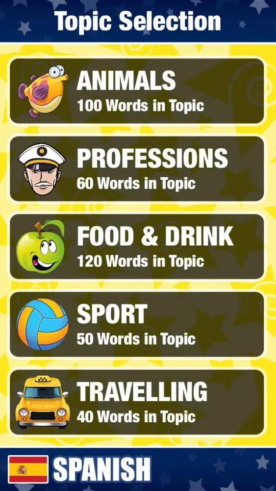 Tangkapan layar Learn Spanish Game