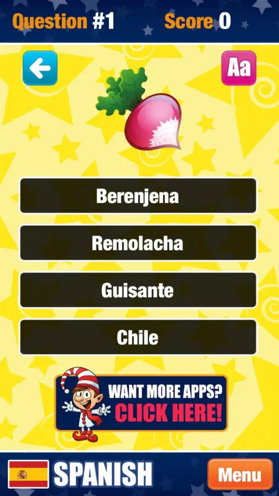 Tangkapan layar Learn Spanish Game