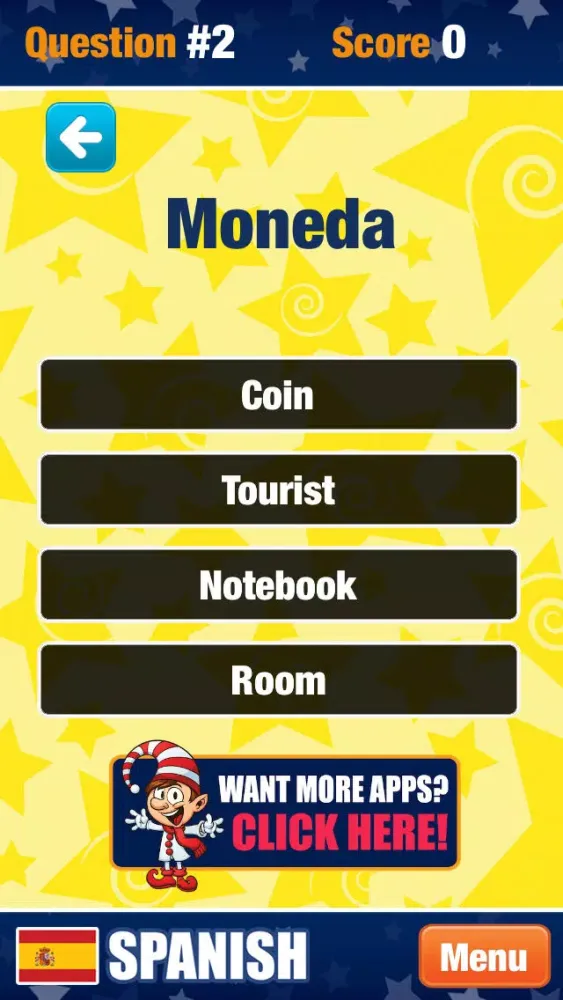 Tangkapan layar Learn Spanish Game