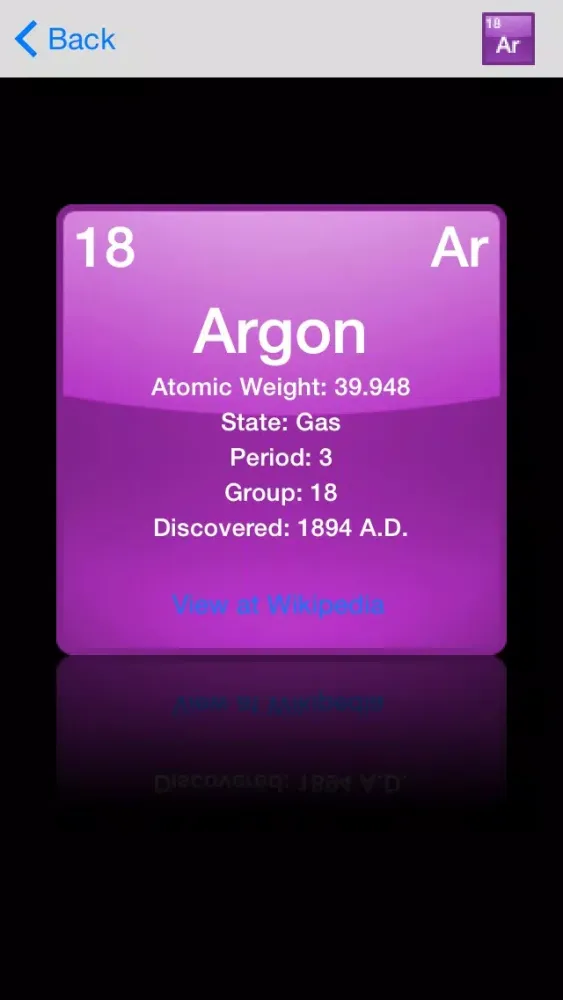 Zrzuty ekranu Periodic Table - Pocket Chemistry.