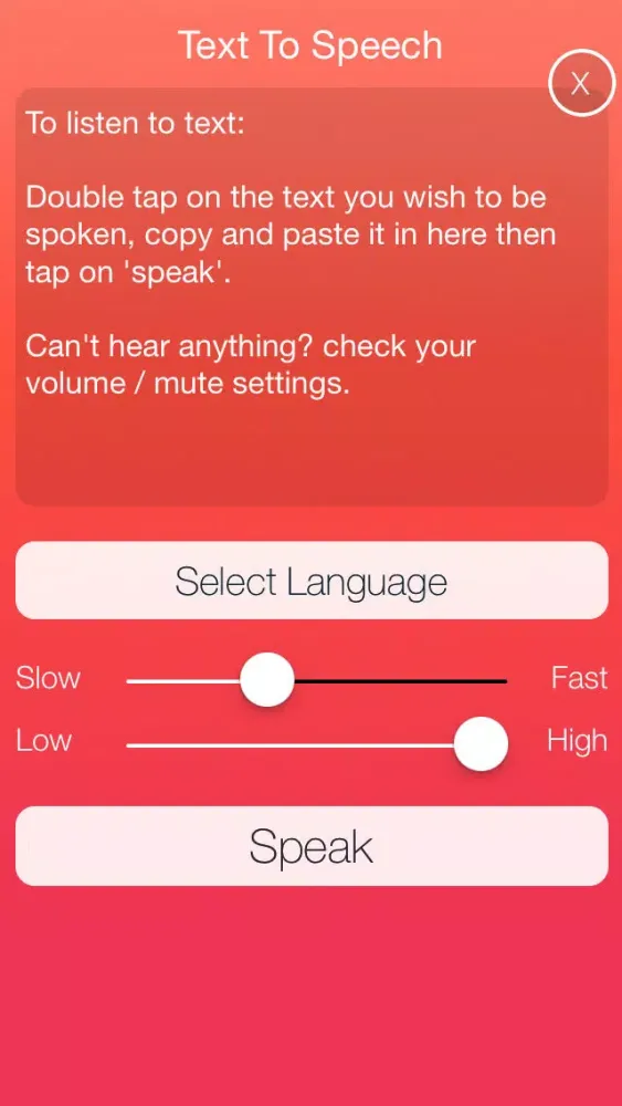 Скриншоты Text to Speech.