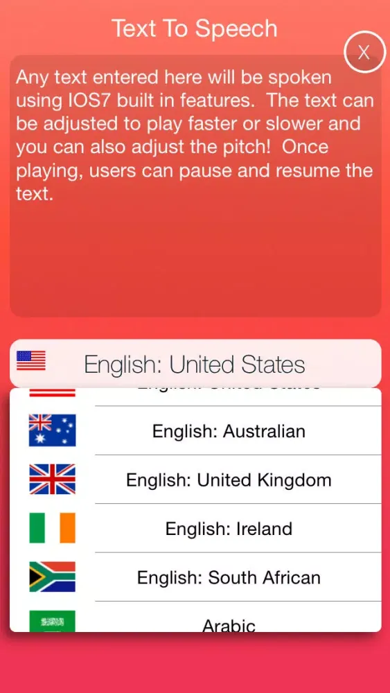 Скриншоты Text to Speech.