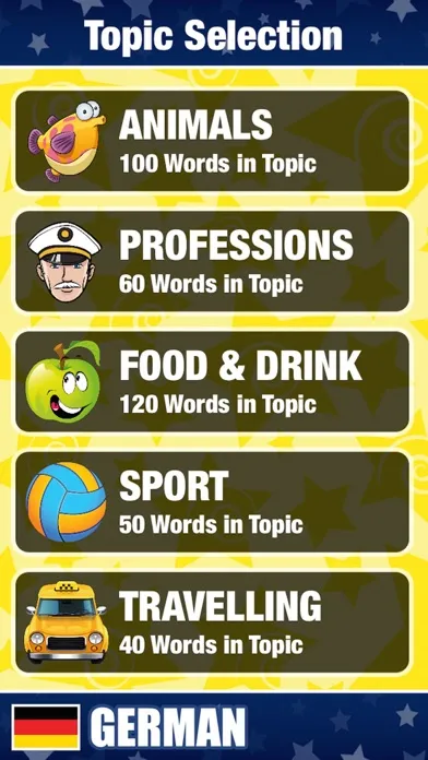 Capturas de tela do Learn German - Free Language Study App for Travel in Germany.
