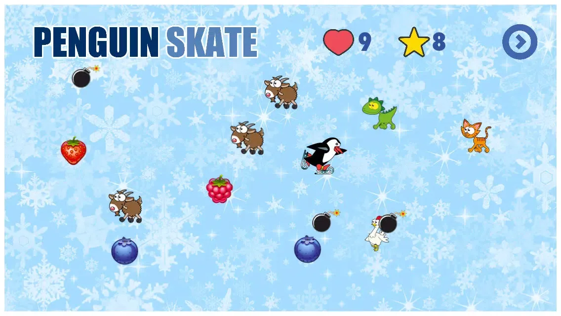 Tangkapan skrin Penguin Skate - Cool game for boys and girls