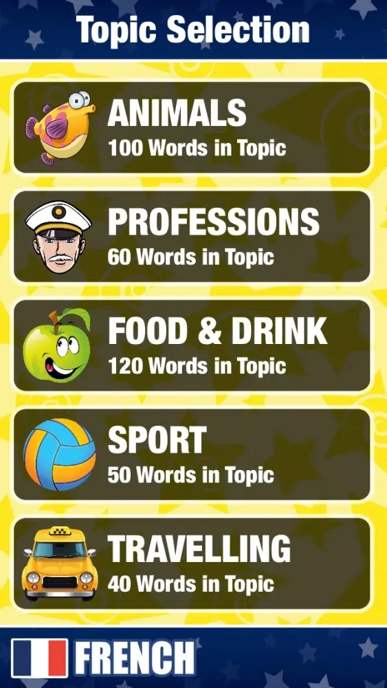 French for Kids and Beginners - Educational app with Flashcards and Words Screenshots