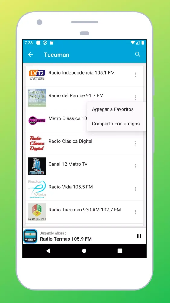 Скриншоты Radio Argentina + Radio Online