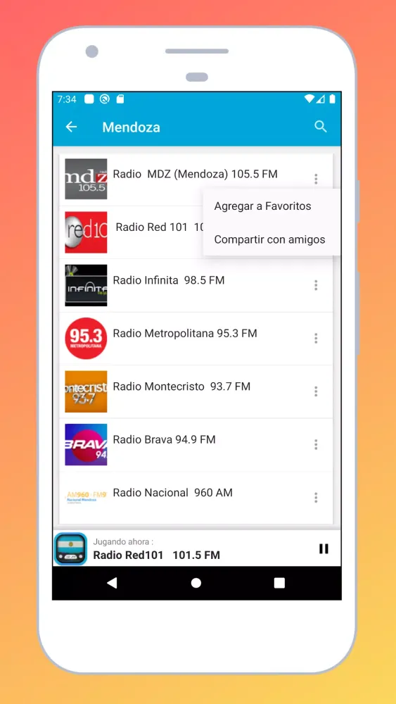 Скриншоты Radio Argentina + Radio Online