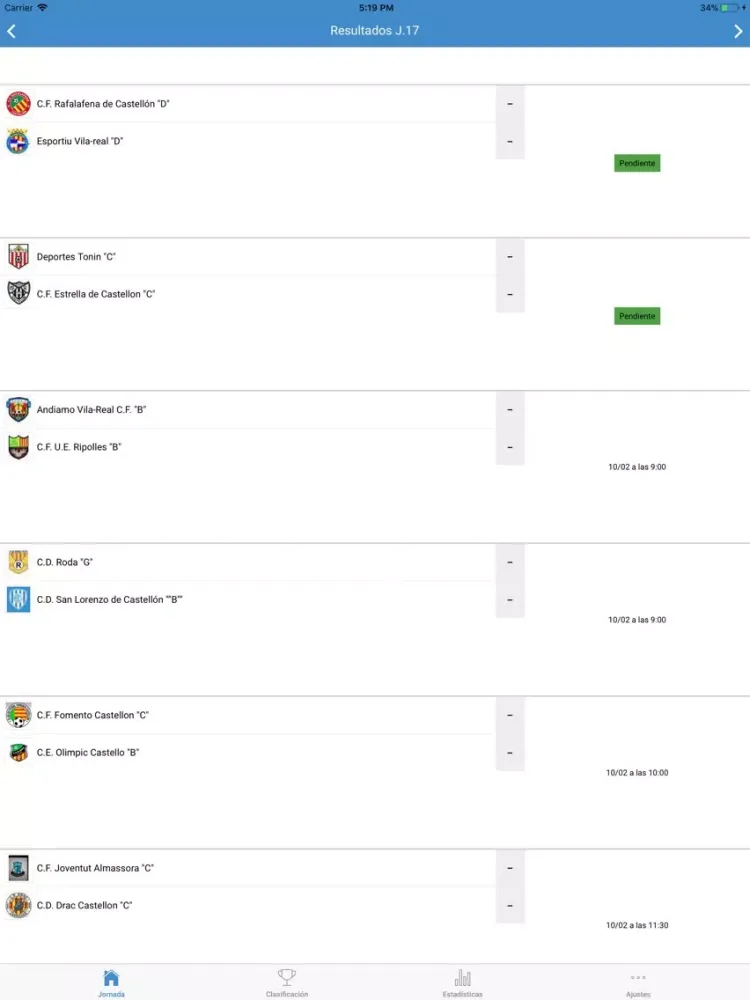 Futbol8 C. Valenciana iPad  Screenshots