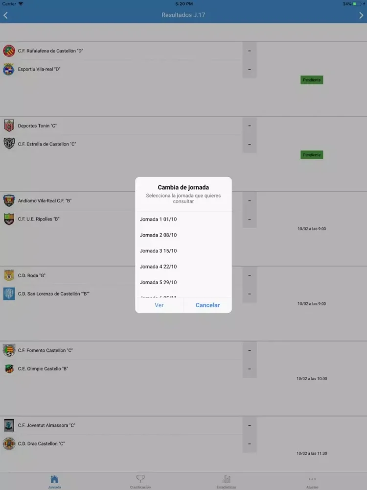 Futbol8 C. Valenciana iPad  Screenshots