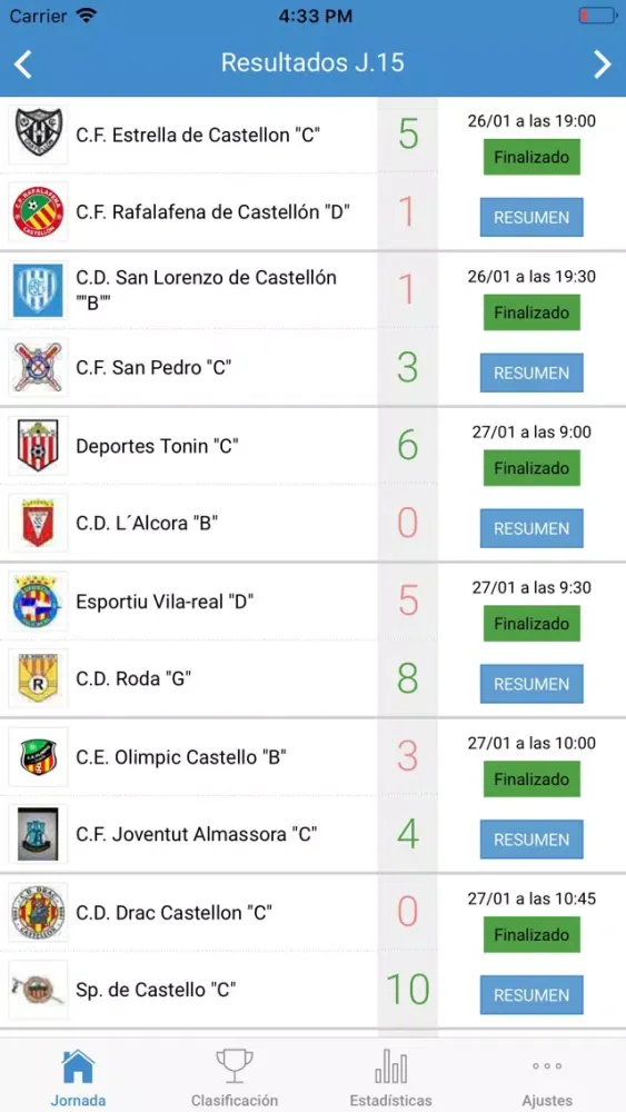 Futbol8 C. Valenciana Screenshots