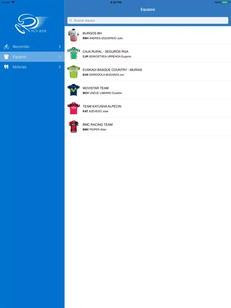 Zrzuty ekranu VCV20 - Vuelta CV iPad 