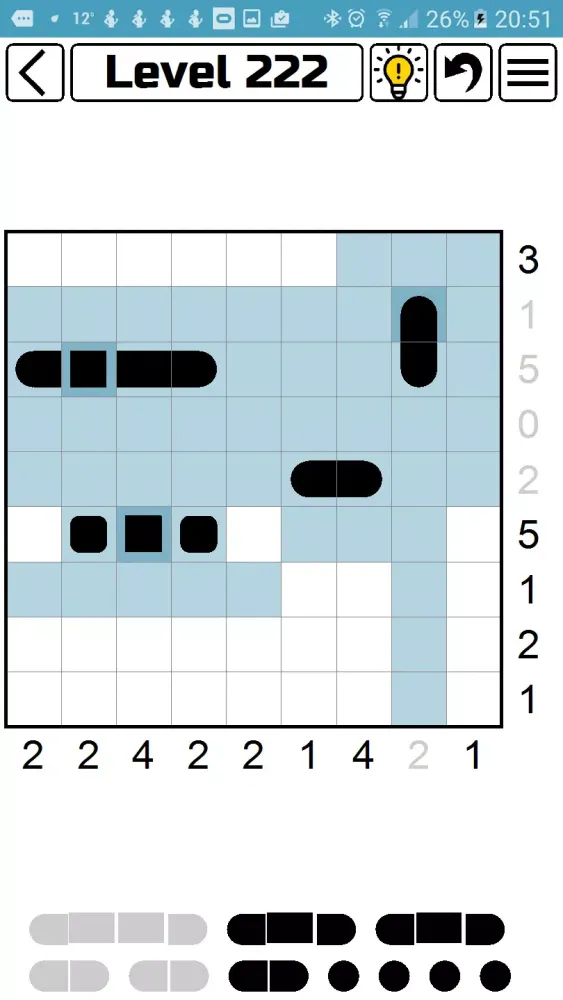 Tangkapan skrin Battleships Puzzle