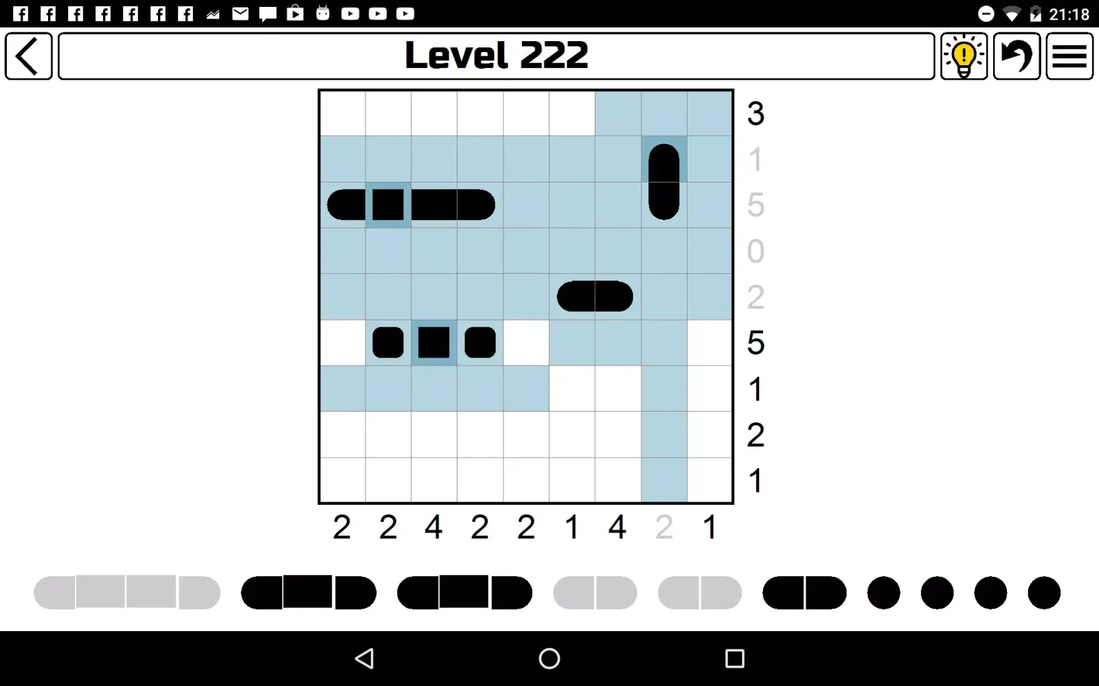 Tangkapan skrin Battleships Puzzle